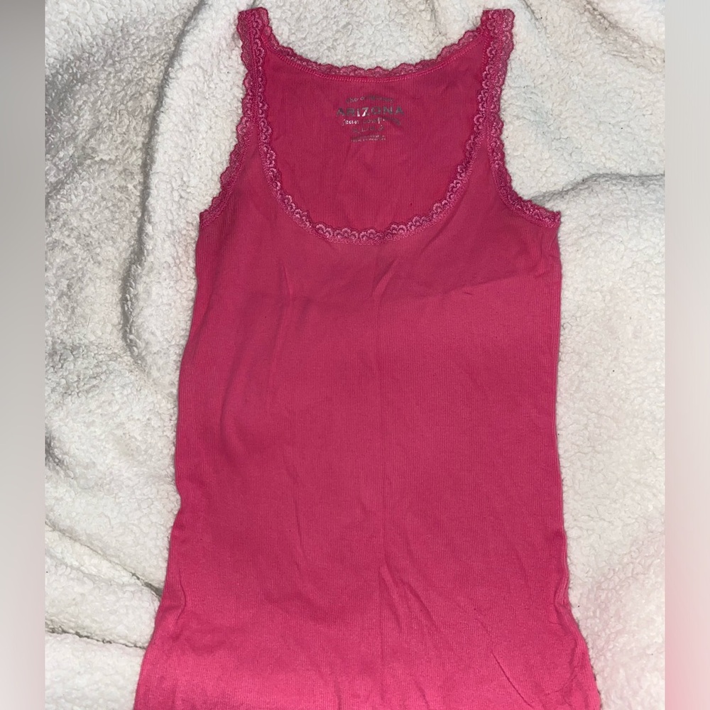 Lace Trimmed Tank Top